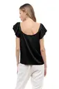 Flowy V Neck Top W Pleated Cap Sleeve_SB119240_2602.webp