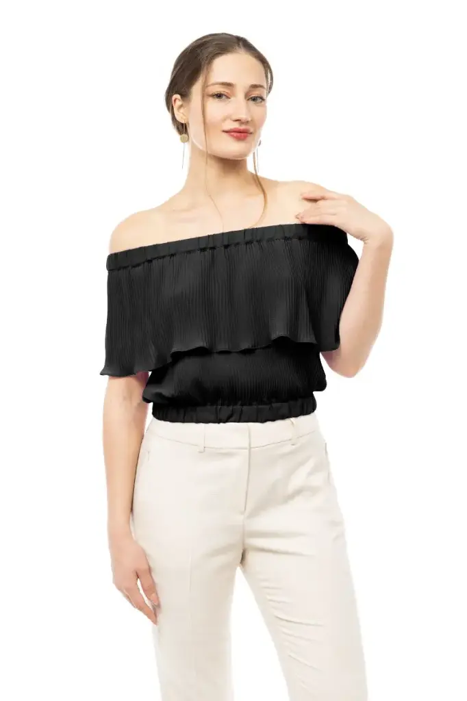Pleated Off Shoulder Blouse
EB118630/2602