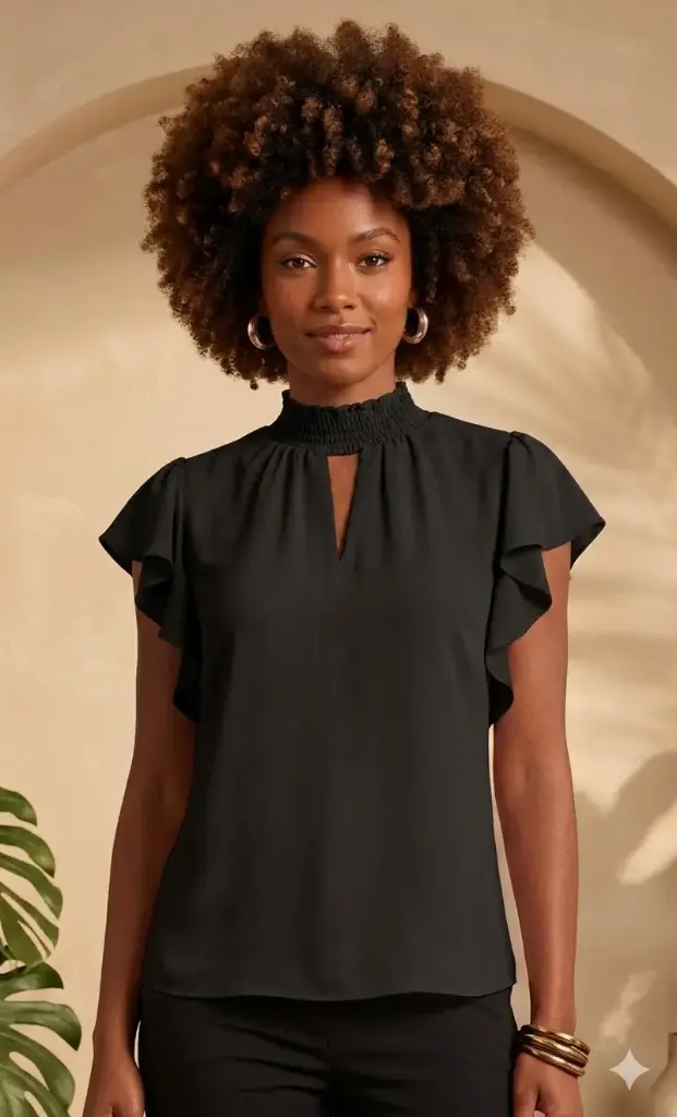 Smocked Neck S/S Blouse
SB115039/2602