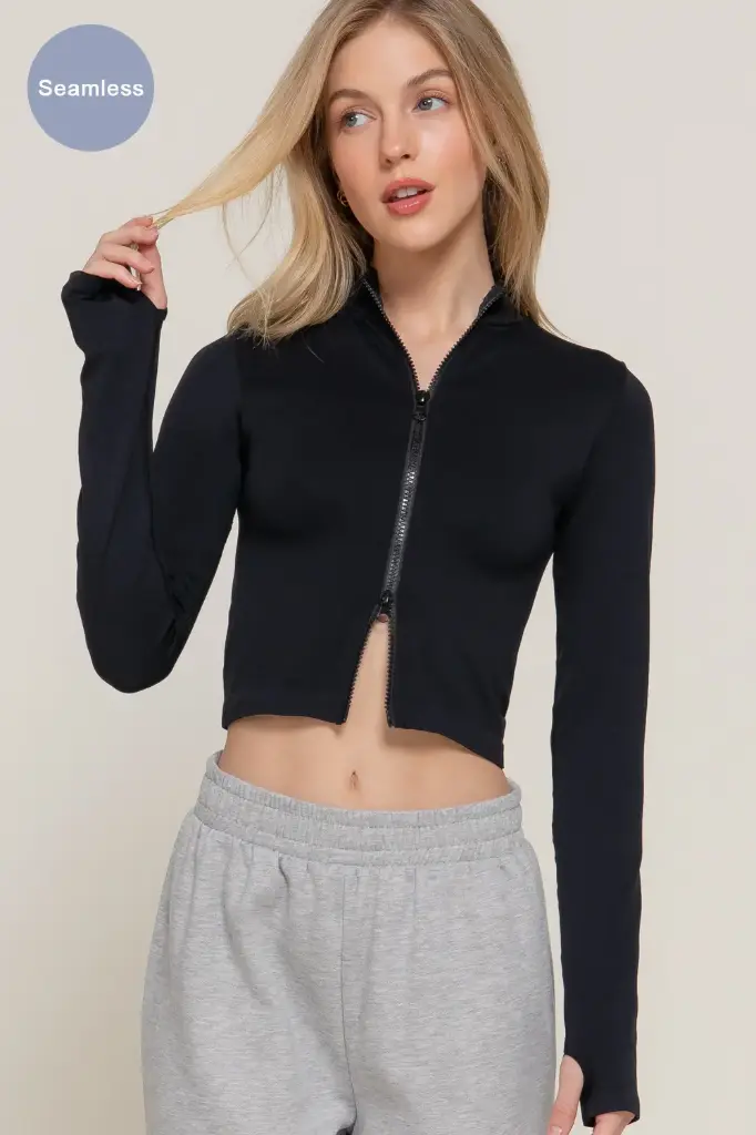L/S Mock Neck Zip Up Top
T14121/2602