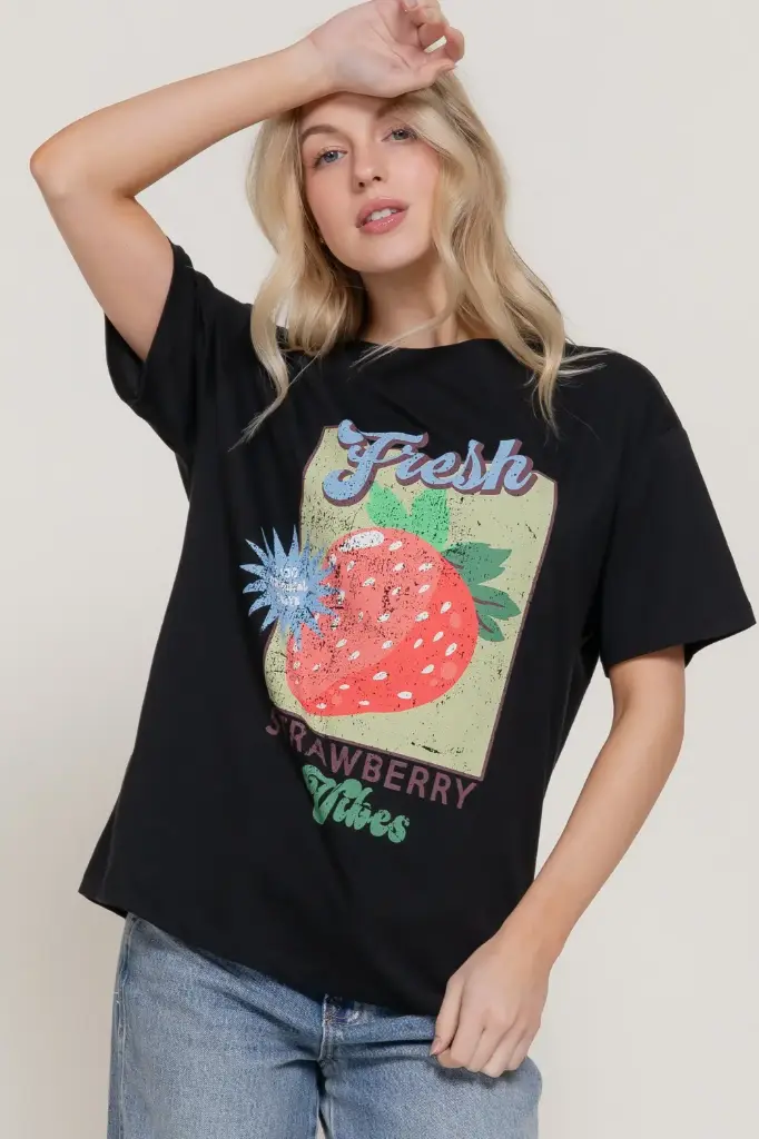 S/S Crew Neck Printed Oversized Tee
T15111/2602