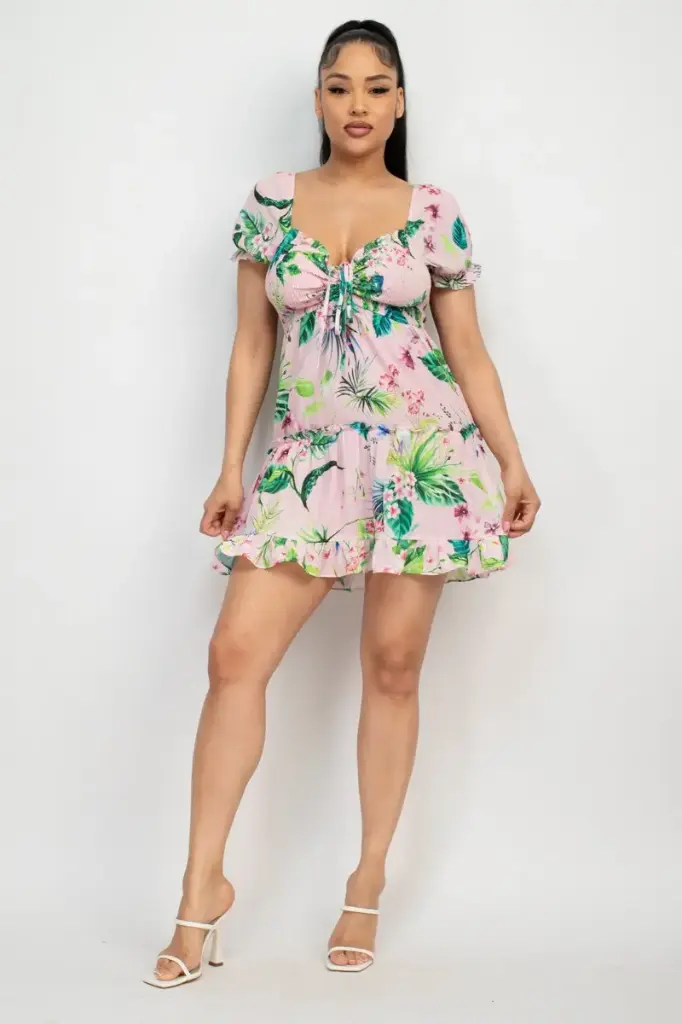 Front Ruched Ruffle Dress
ID5225-1357/2603