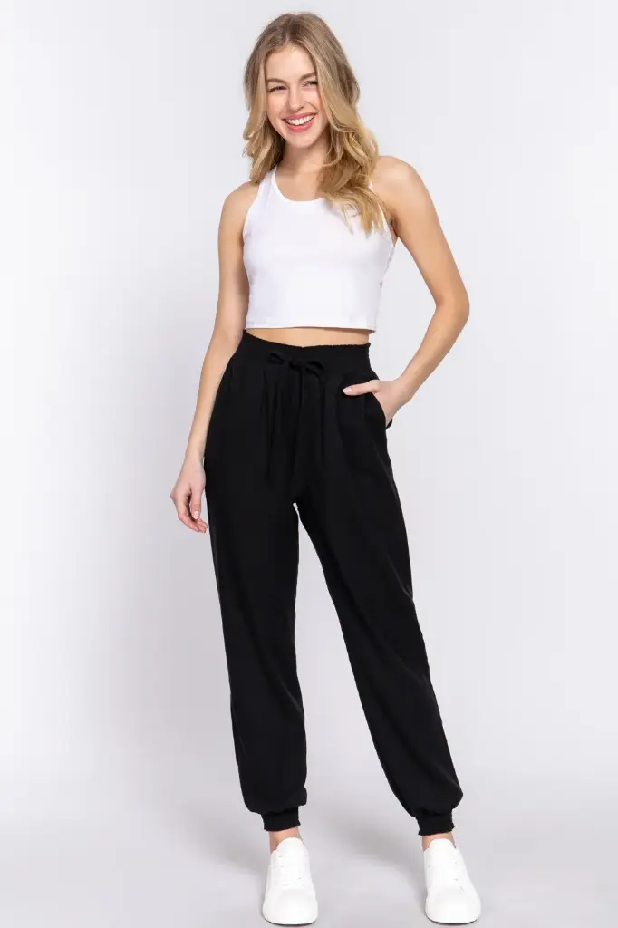 Smocked Waist Linen Jogger
P13425/2512
