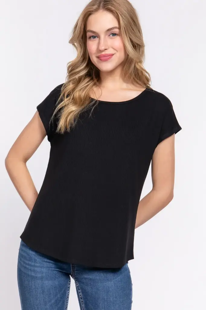 RN Ribbed S/S Knitted Top
T13551/2512