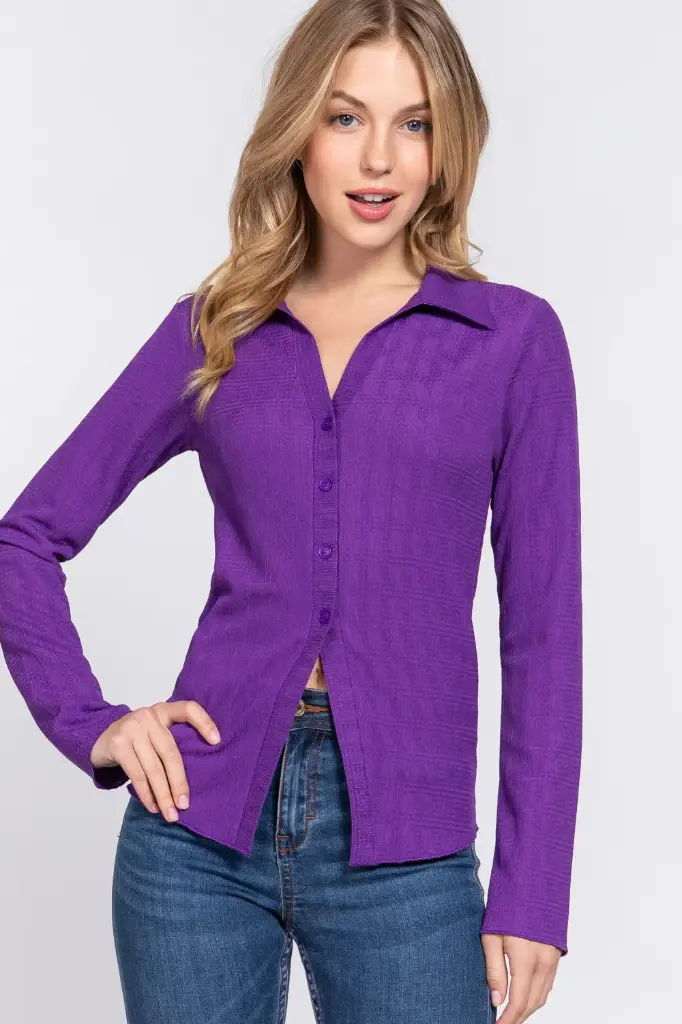 L/S Button Down Textured Shirt
T13753/2512