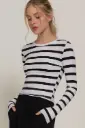 L/S Crew Neck Stripe Top
T14157/2512