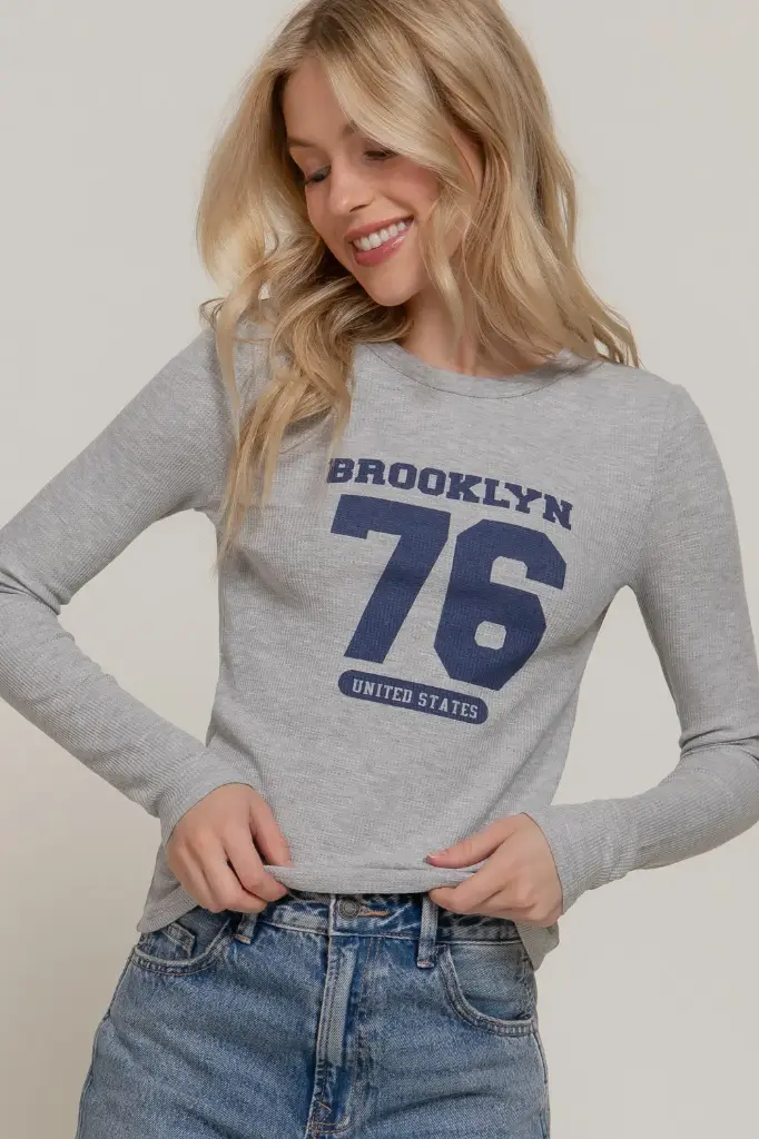 L/S RN Printed Thermal Knit Top
T14526/2512