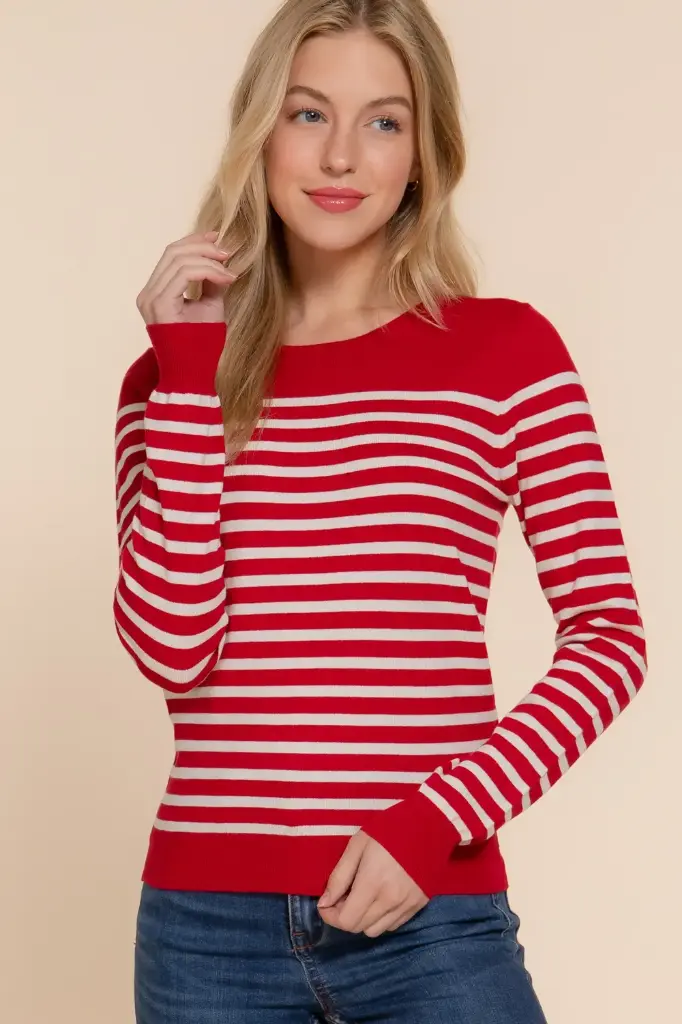 L/S Crew Neck Stripe Sweater
SW13706/2512