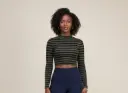 Stripe Mock Neck L/S Crop Sweater
TW1532/2512
