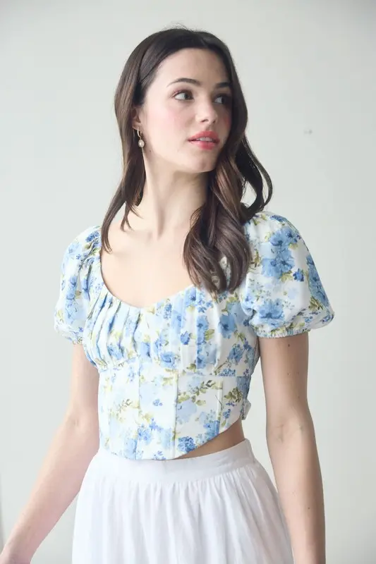 Floral Corset Waist Crop Top
CR2268A/2512