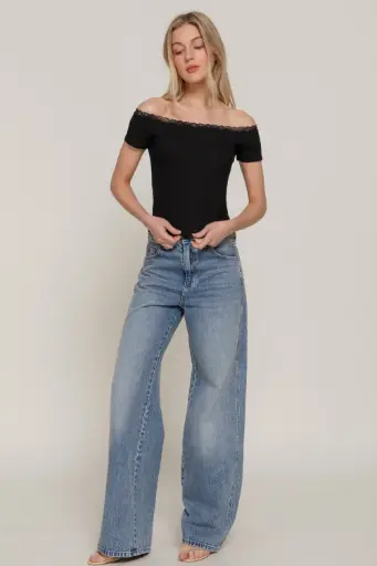 O/S Top W Lace Trim
T14300/2512