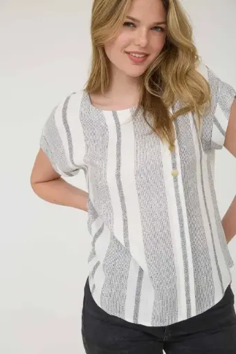 Cuff Sleeve Button Down W Stripe
TB8965/2512