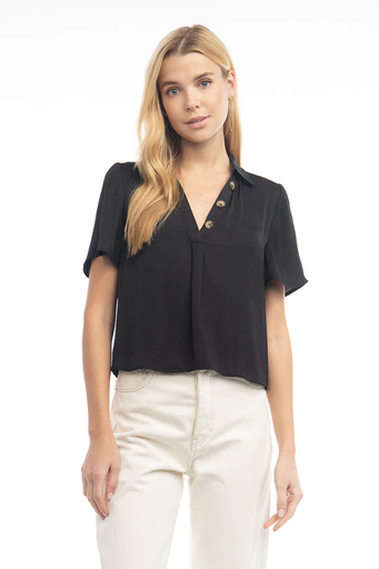 Satin Blouse W Button Detail
EB117026/2602