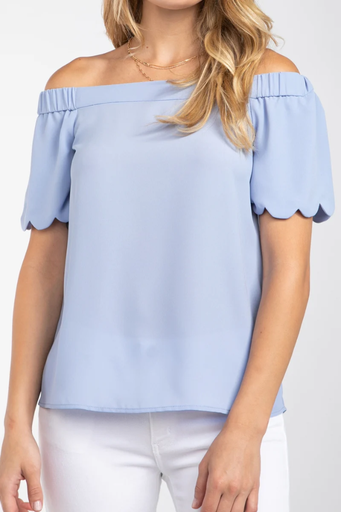Off Shoulder Scalloped Sleeve Blouse
HB108624/2602