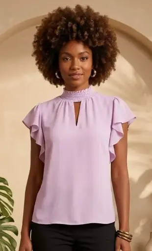 Smocked Neck S/S Blouse
SB115039/2602