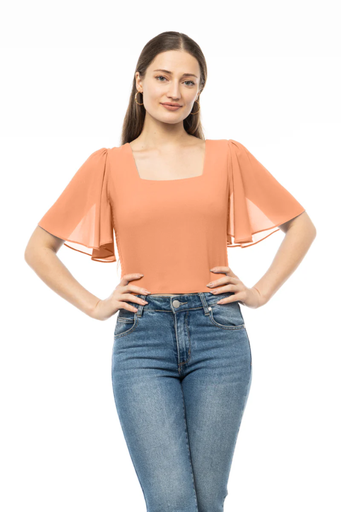 Smocked Square Neck Crop Top
TB118608/2602