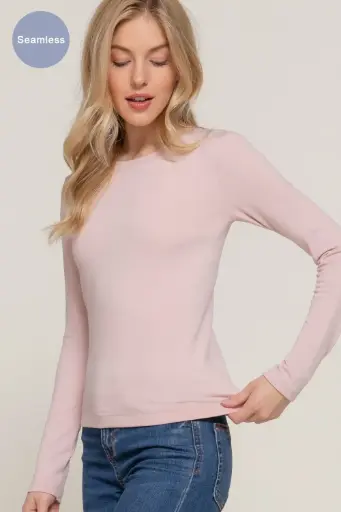 Long Sleeve Crew Neck Seamless Top
T14124/2602