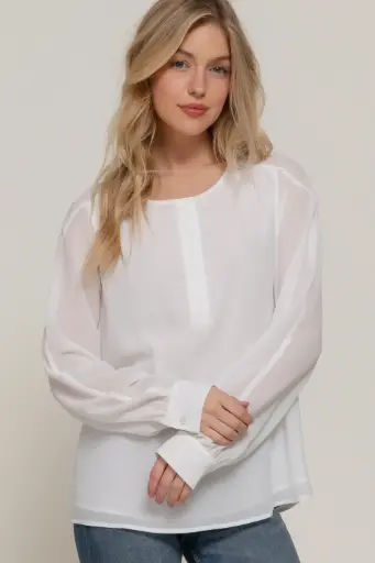 L/S Round Neck Chiffon Blouse
T14541/2602