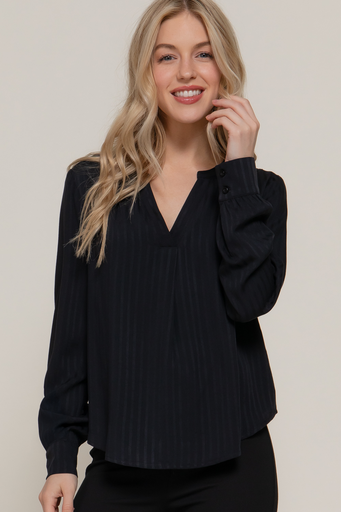 L/S Pleated RN Textured Blouse
T14575/2602