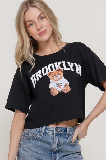 Short Sleeve Patterned Crop Top
T15109/2602