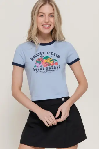 Short Sleeve Crew Neck Printed Tee
T15110/2602